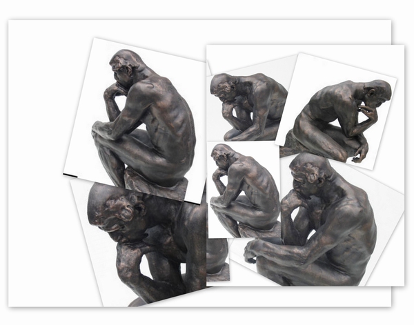 De Denker van Auguste Rodin. 37cm.