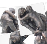 Auguste Rodin - De Kus. 27 cm. 